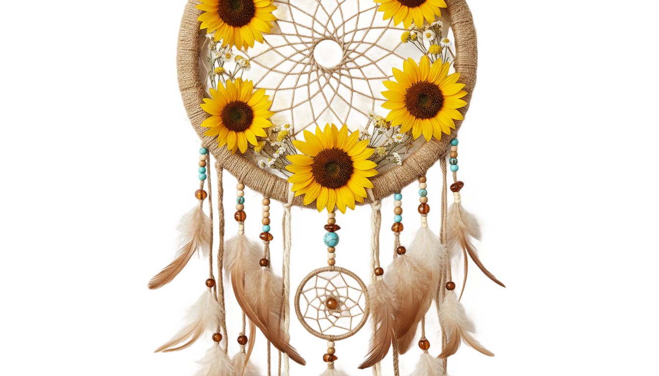 sunflower dreamcatcher png PNG transparent background