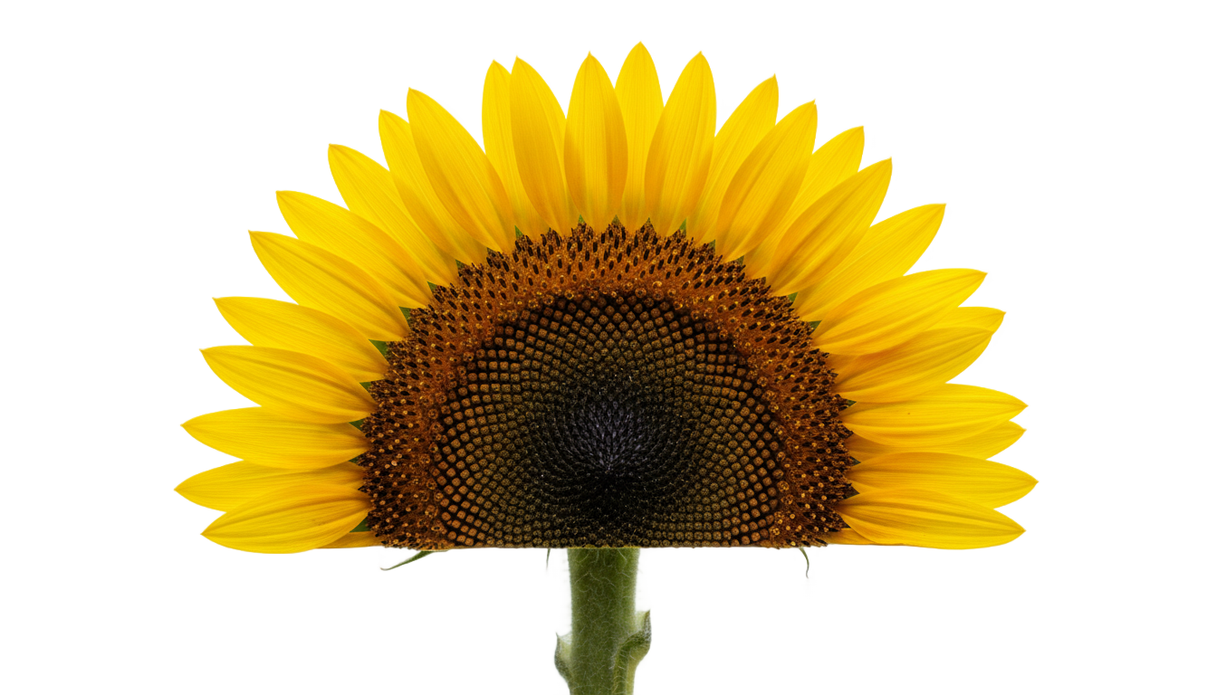 half sunflower png PNG transparent background