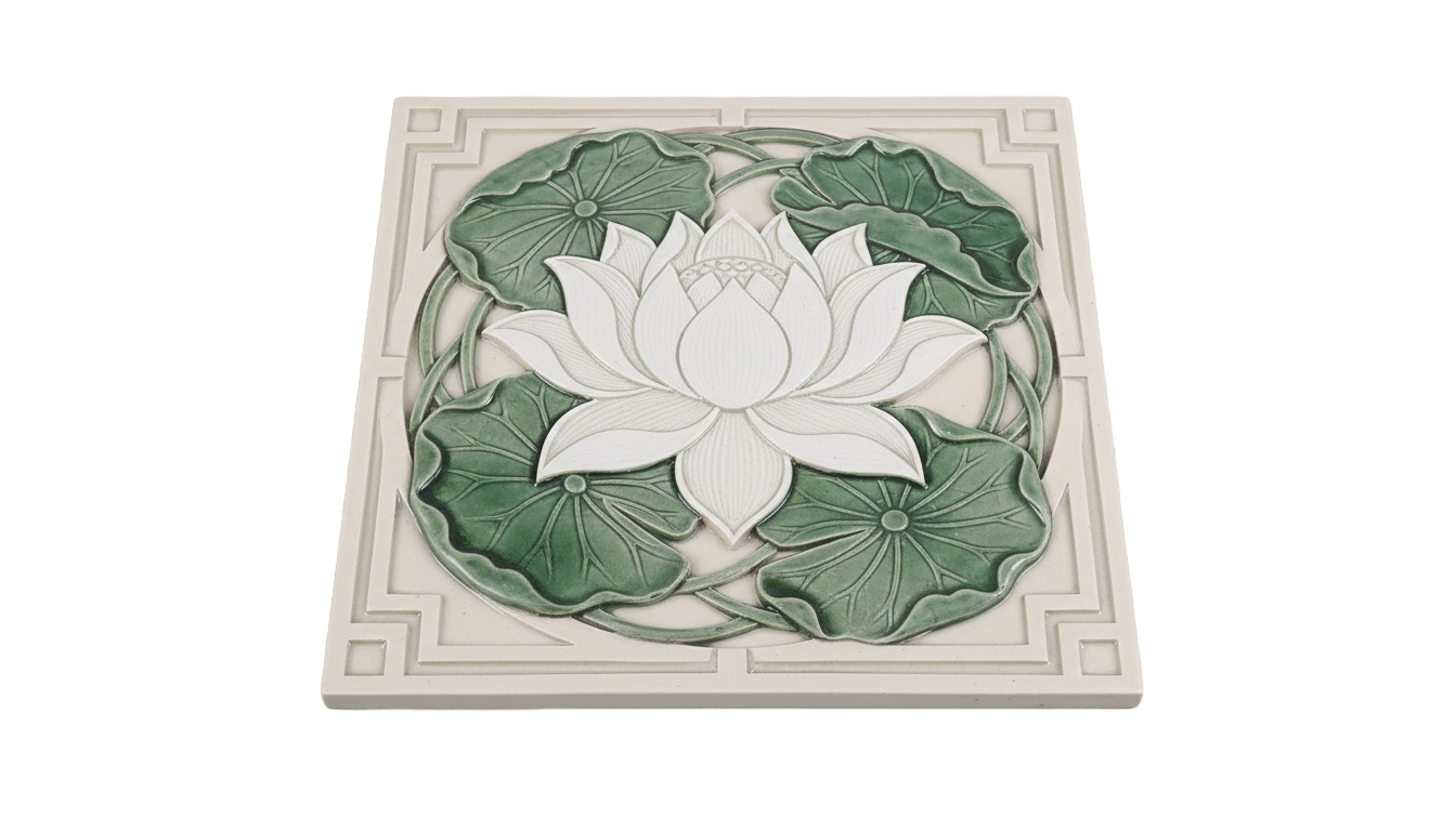 white lotus tile png PNG transparent background