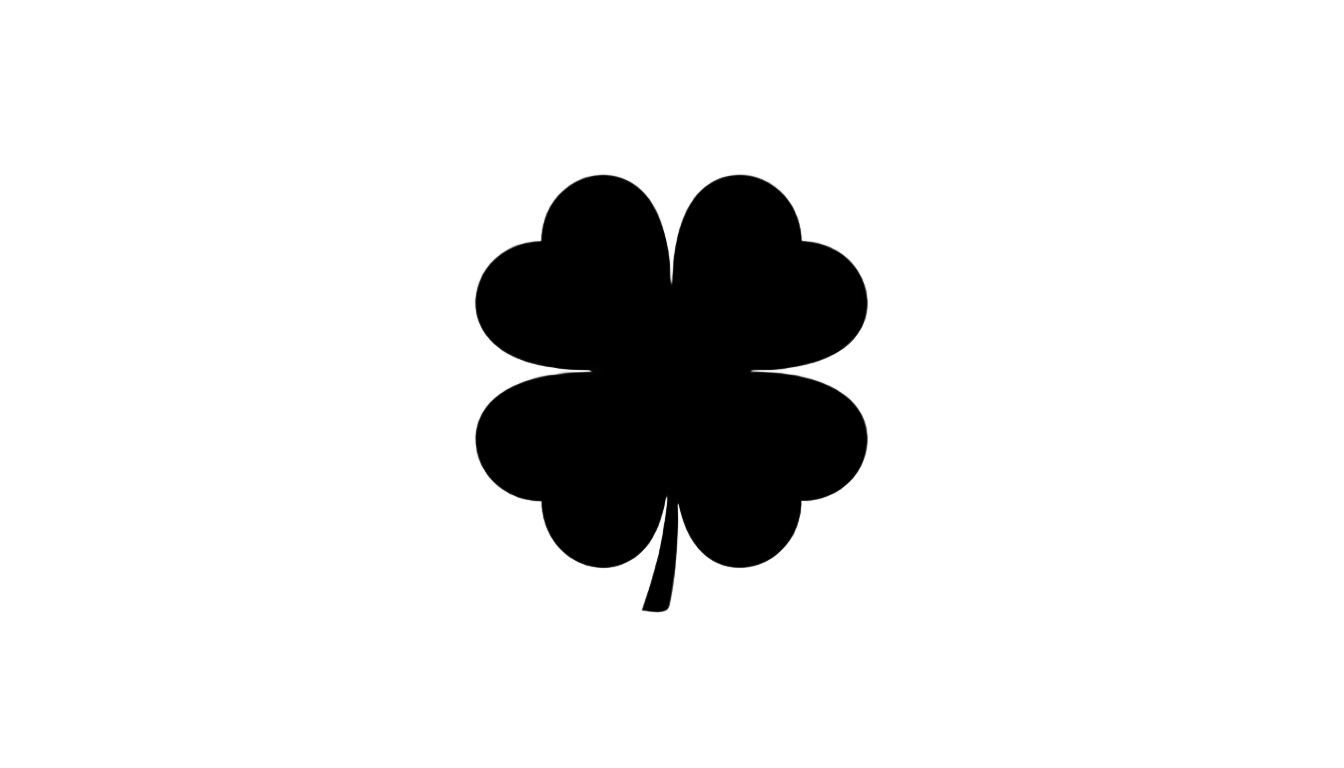 clover png black and white PNG transparent background