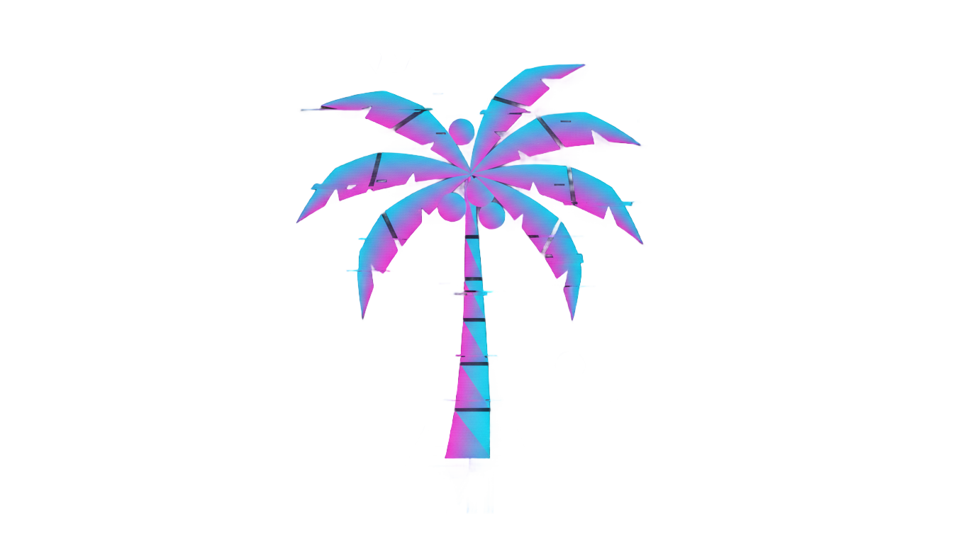 vaporwave palm tree png PNG transparent background