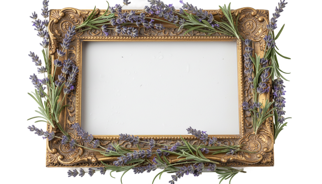 lavender frame png PNG transparent background