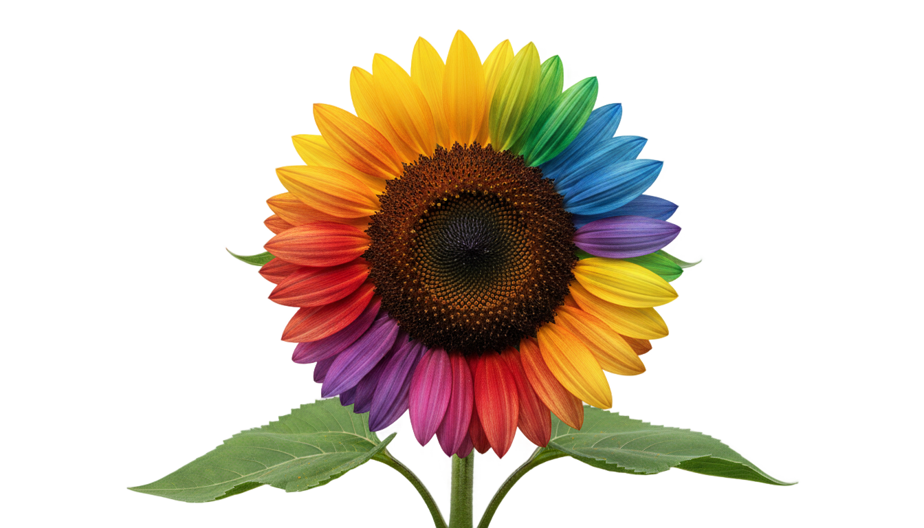colorful sunflower png PNG transparent background