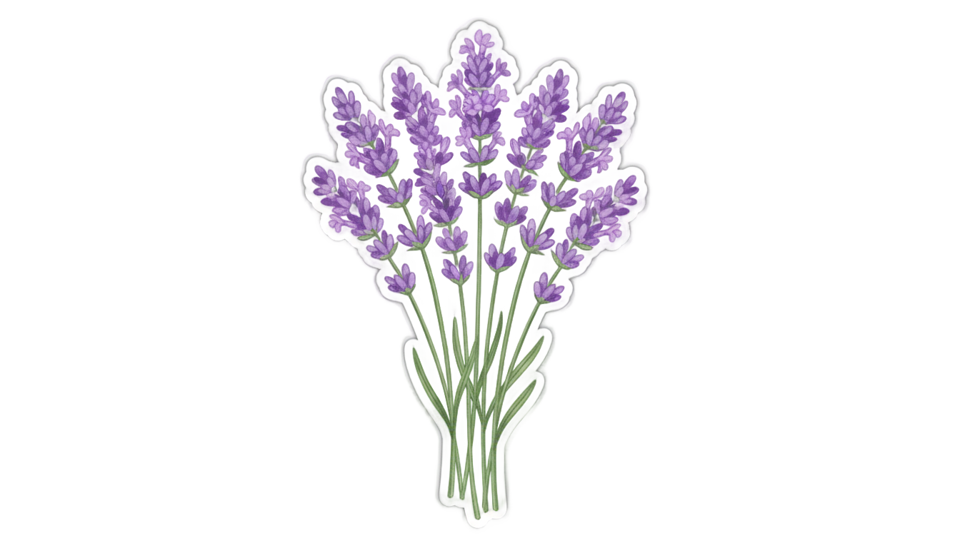 lavender sticker png PNG transparent background