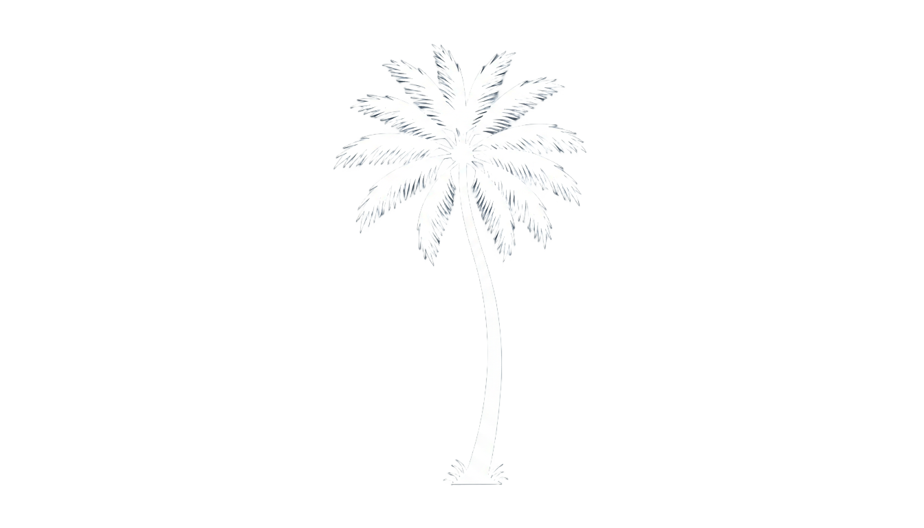 palm tree icon white png PNG transparent background