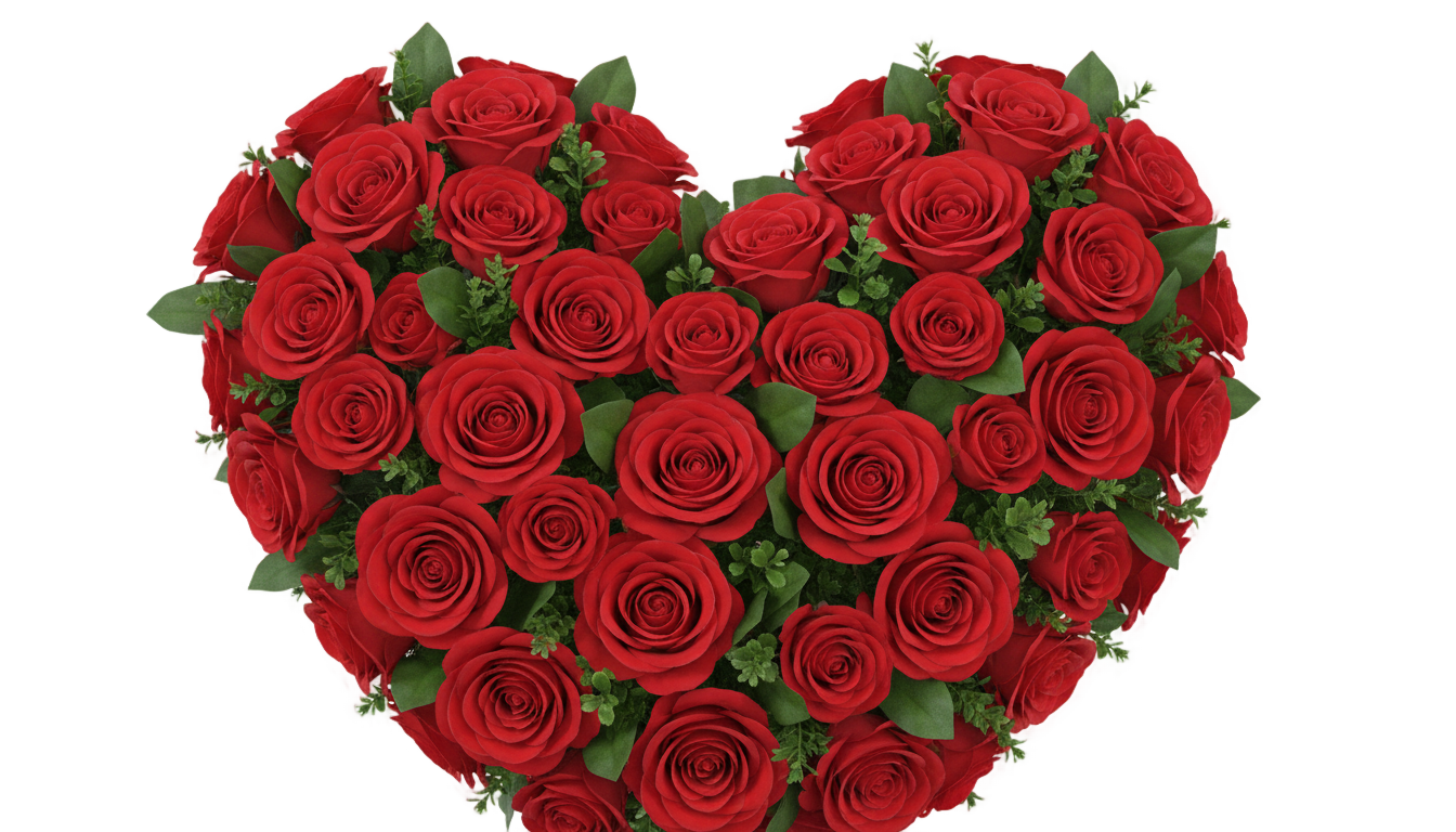 rose heart png PNG transparent background