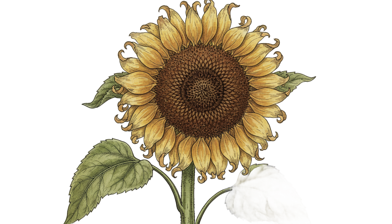 vintage sunflower png PNG transparent background