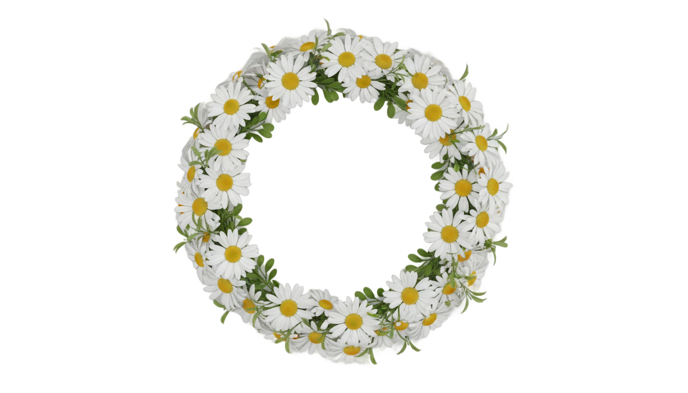 daisy flower crown png PNG transparent background