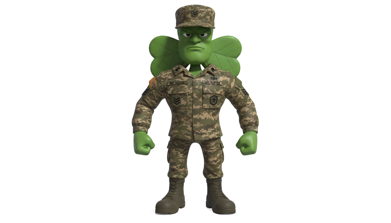 sgt green clover png PNG transparent background