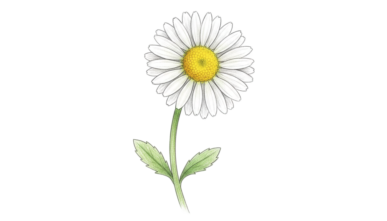 daisy flower drawing png PNG transparent background