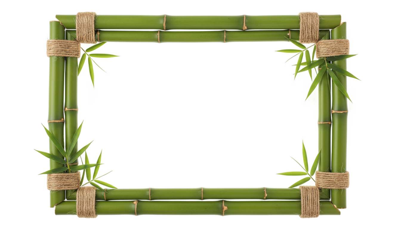 bamboo border design png PNG transparent background