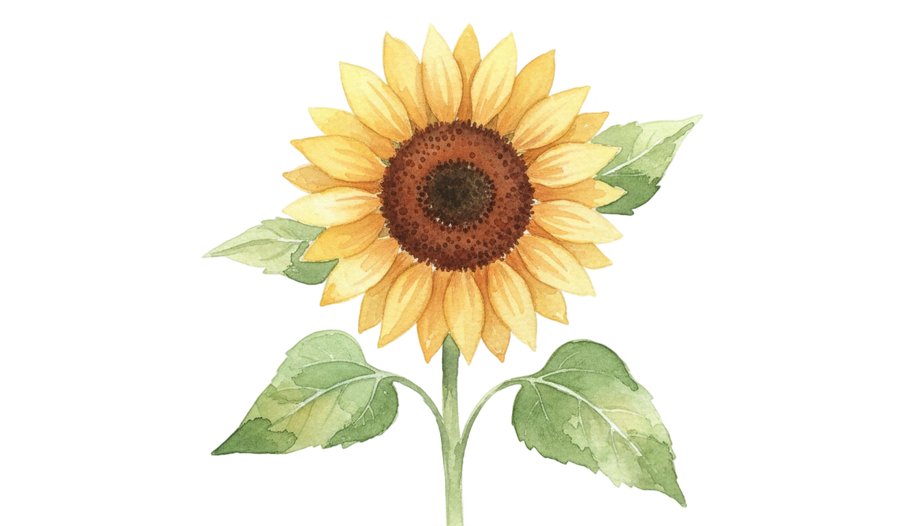 watercolor sunflower png PNG transparent background