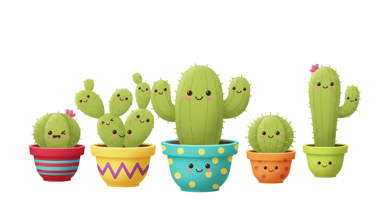 cactus stickers png PNG transparent background