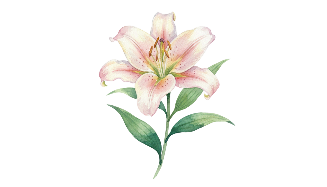 watercolor lily png PNG transparent background