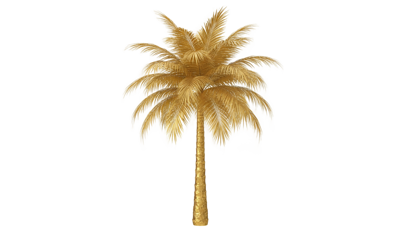 golden palm tree png PNG transparent background