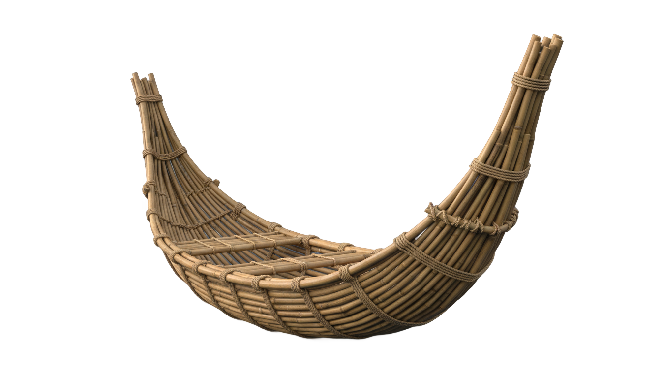 bamboo boat png PNG transparent background