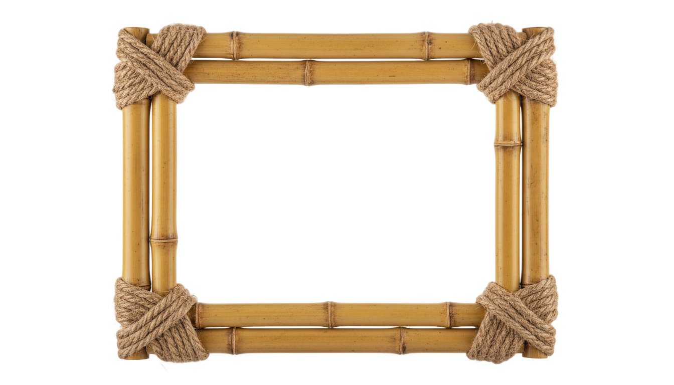 bamboo frame design png PNG transparent background