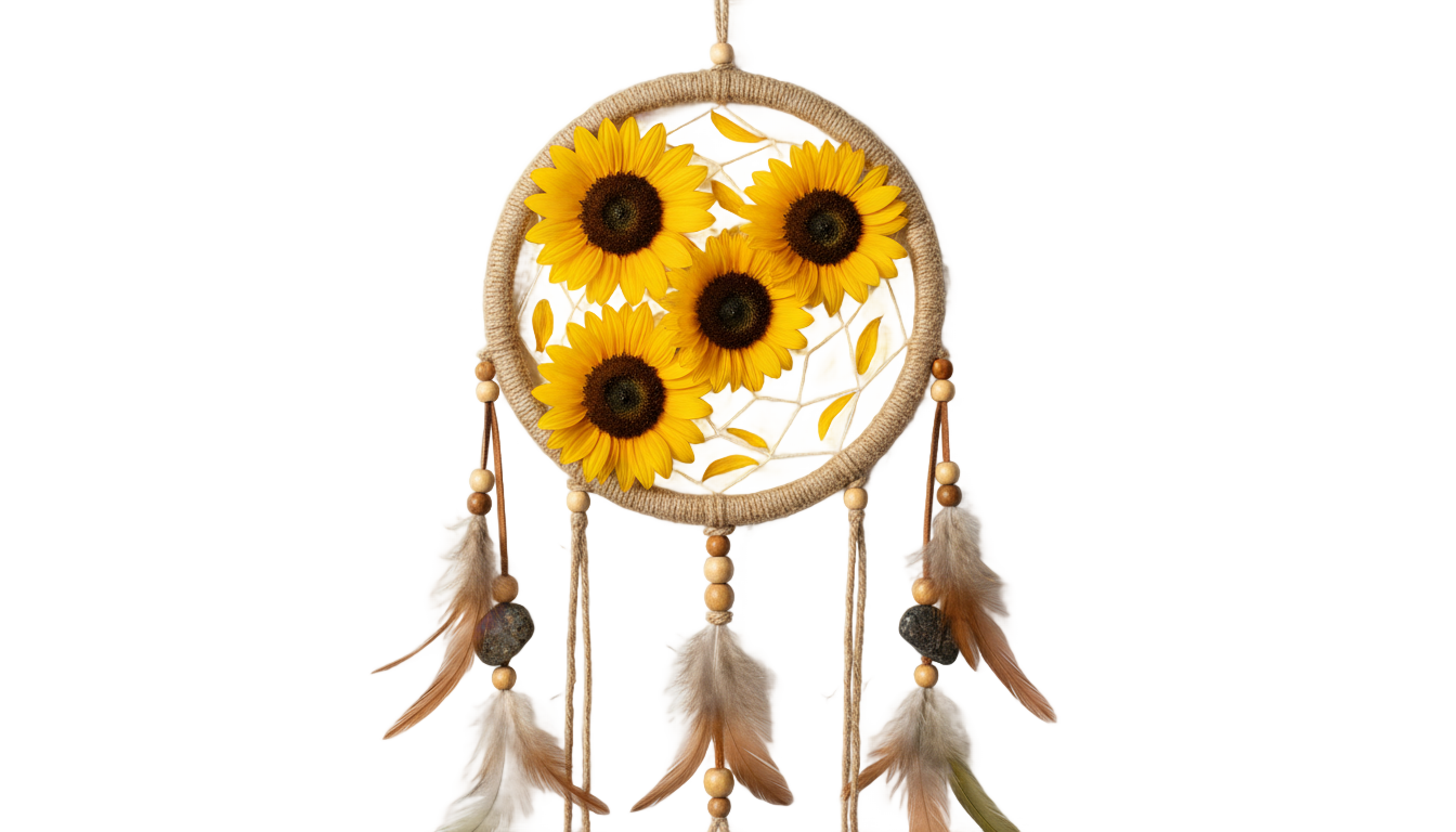 sunflower dreamcatcher png PNG transparent background