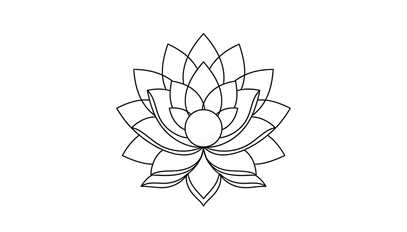 lotus outline png PNG transparent background