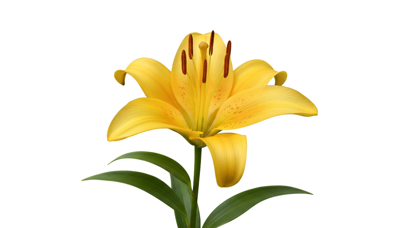 yellow lily flower png PNG transparent background
