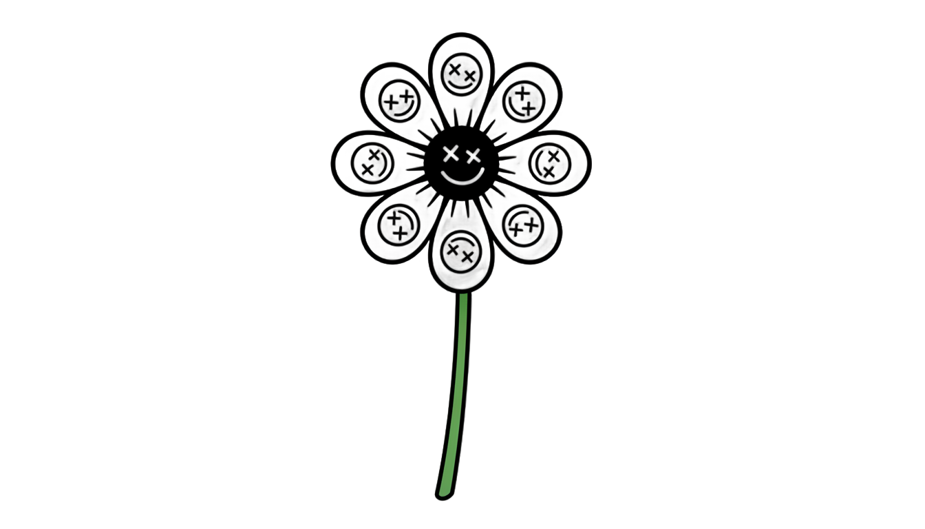 peaceminusone daisy png PNG transparent background