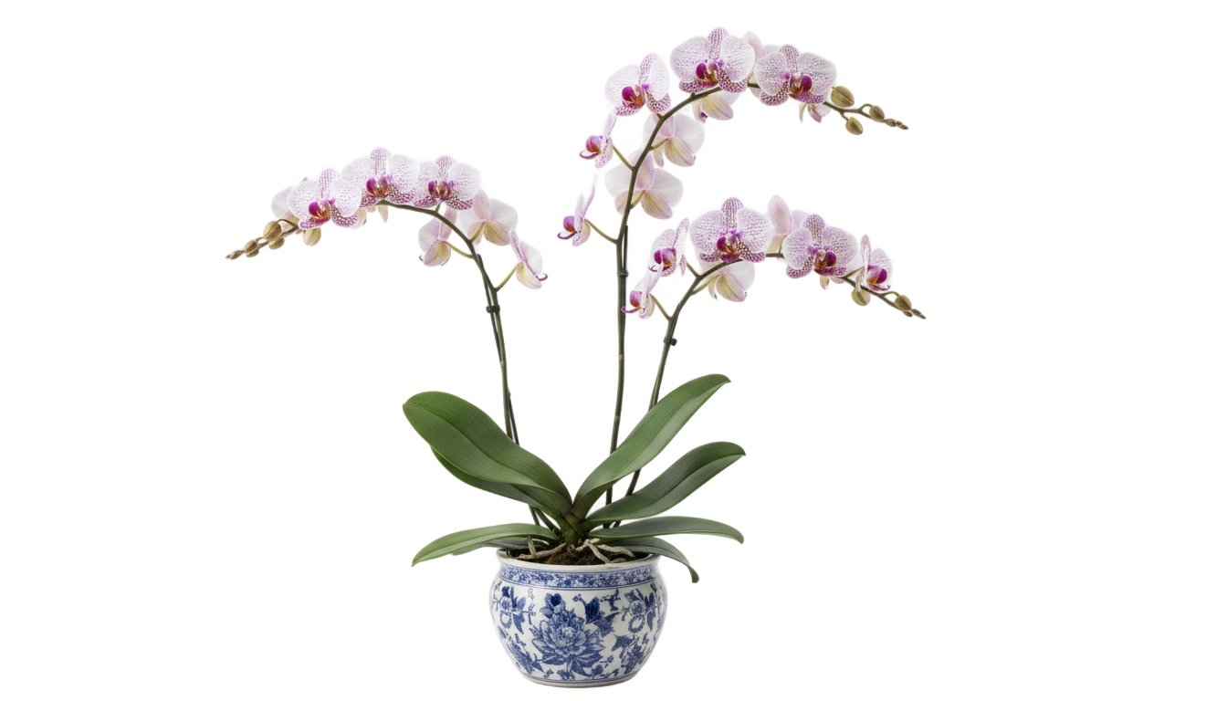 potted orchid png PNG transparent background
