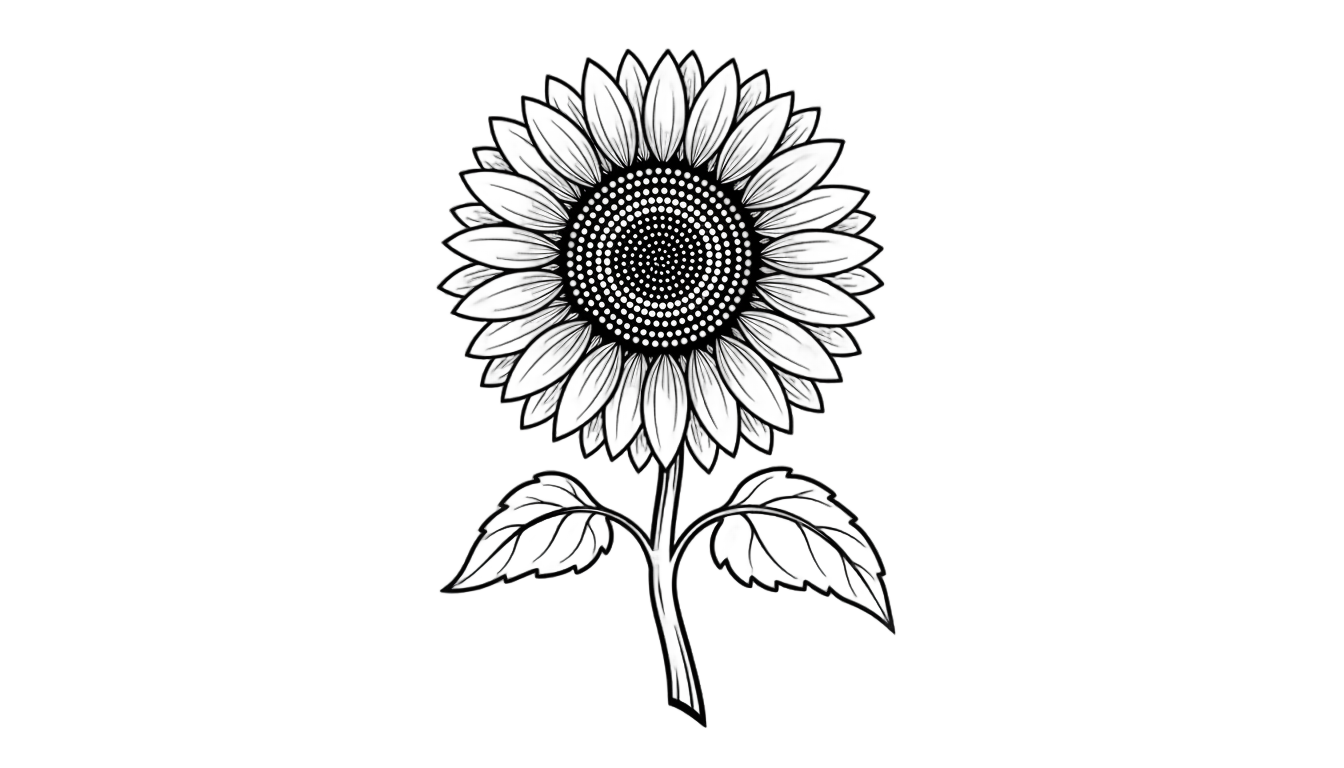 sunflower vector png black and white PNG transparent background