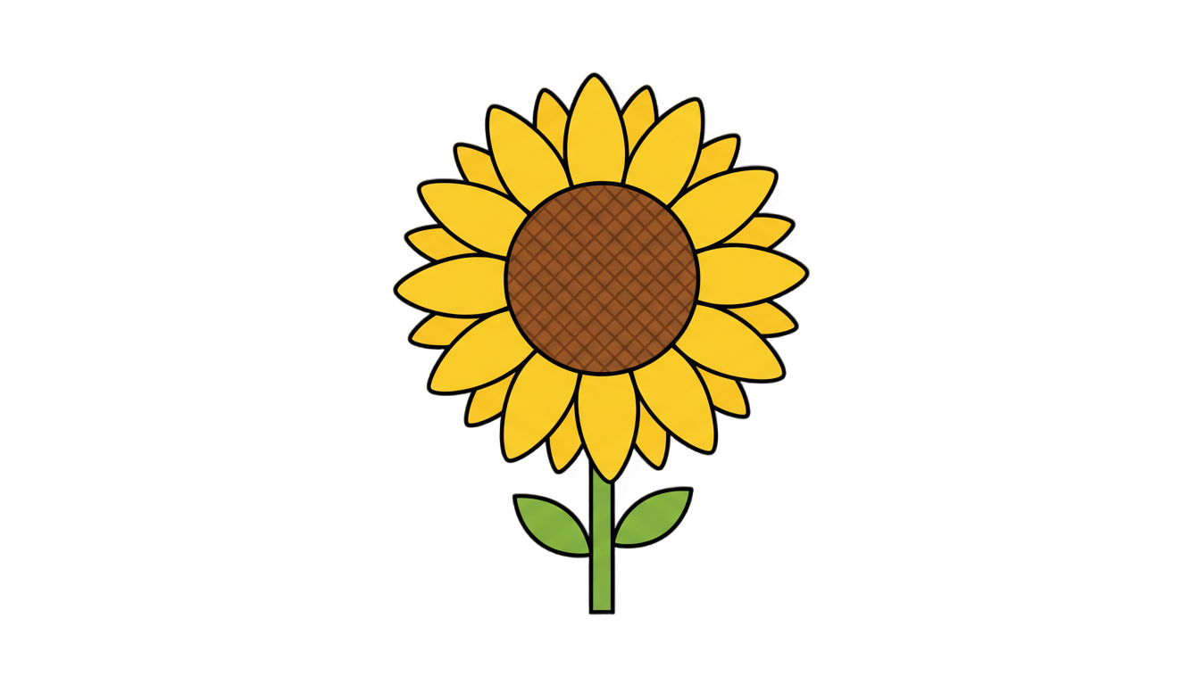 simple sunflower clipart png PNG transparent background