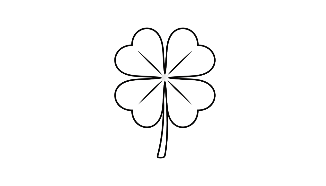 clover outline png PNG transparent background