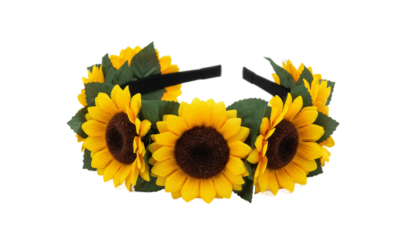 sunflower headband png PNG transparent background