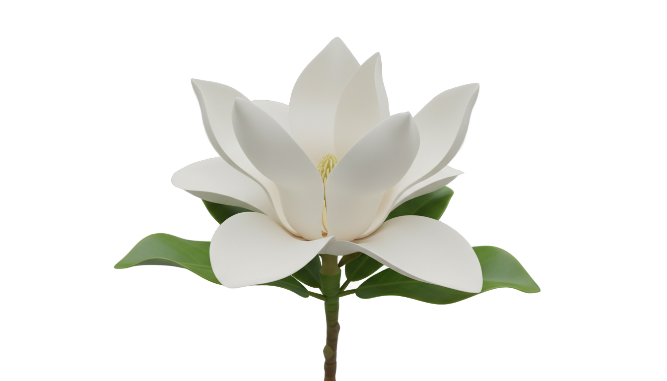 white magnolia flower png PNG transparent background