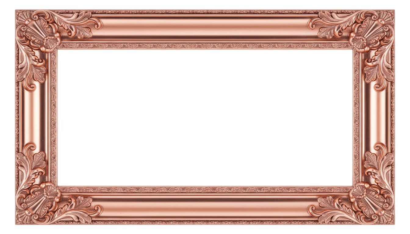 rose gold frame png PNG transparent background
