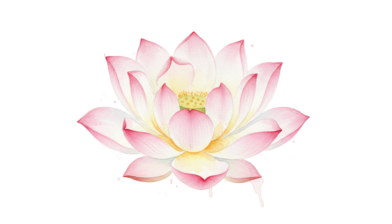 watercolor lotus png PNG transparent background