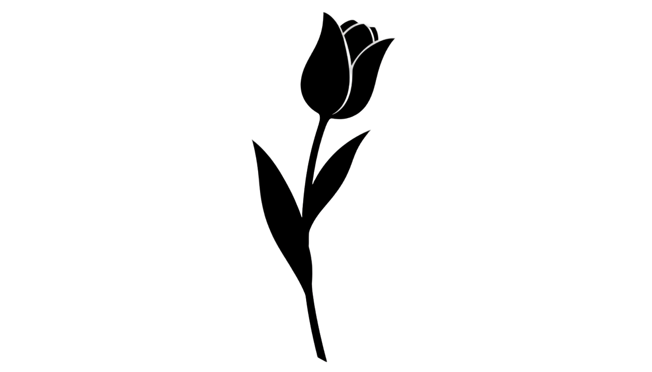 tulip silhouette png PNG transparent background