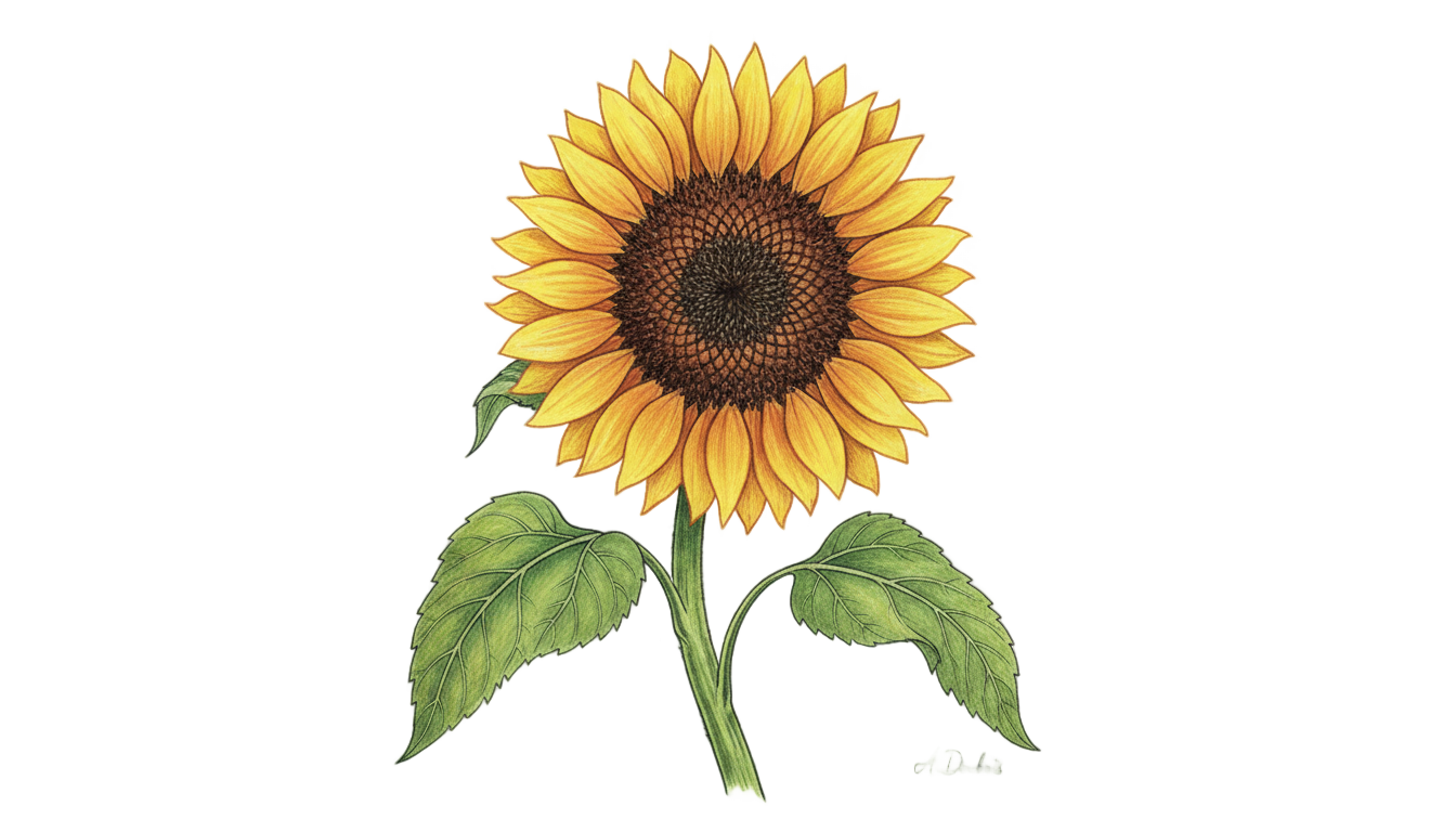sunflower illustration png PNG transparent background