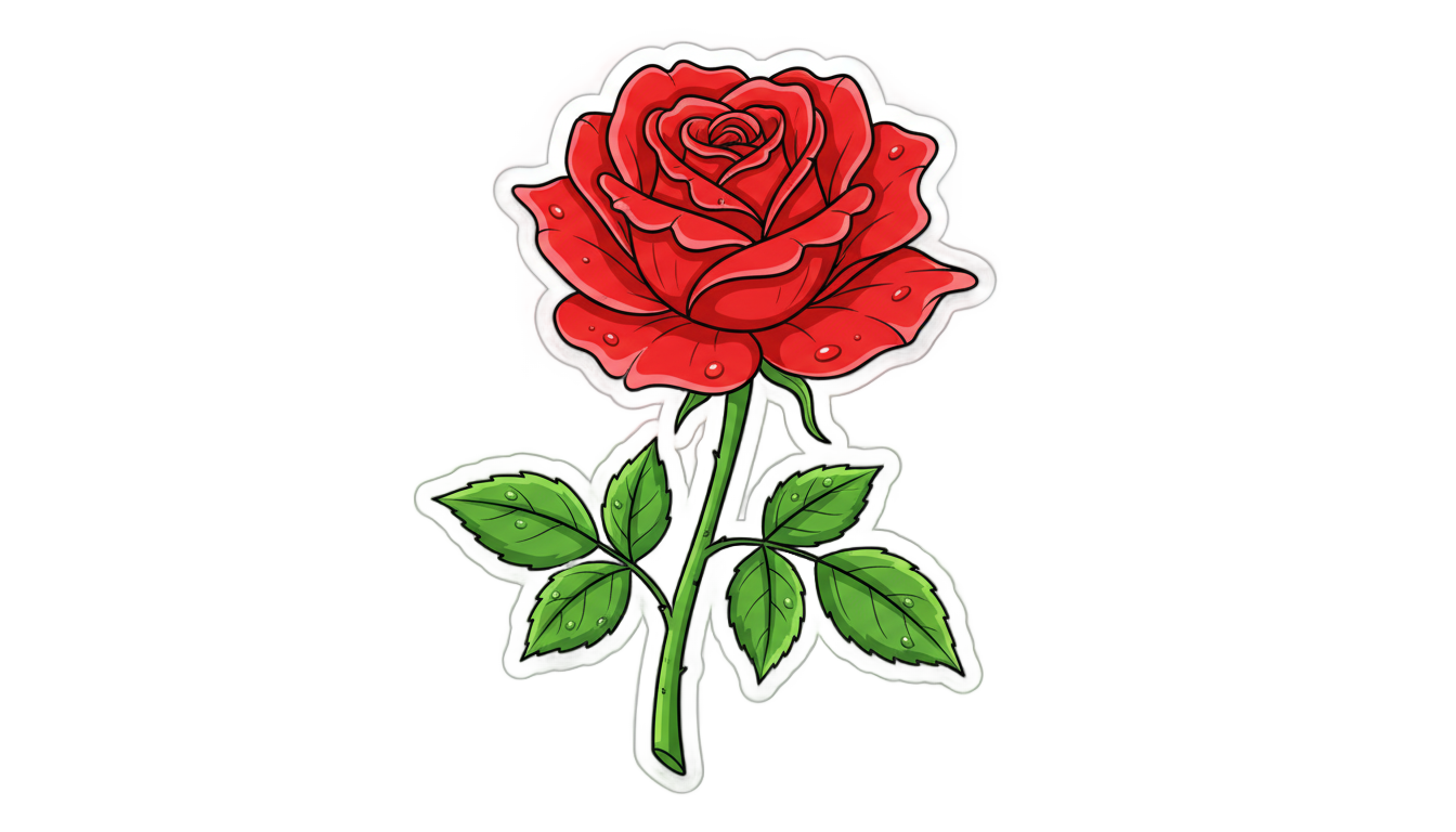 rose sticker png PNG transparent background
