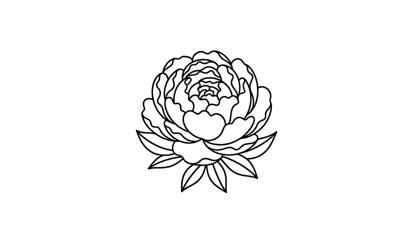 peony logo png PNG transparent background