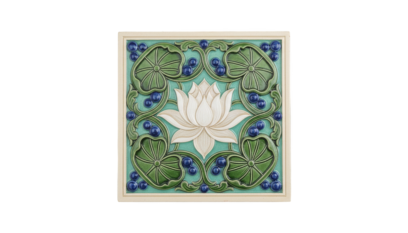 white lotus tile png PNG transparent background