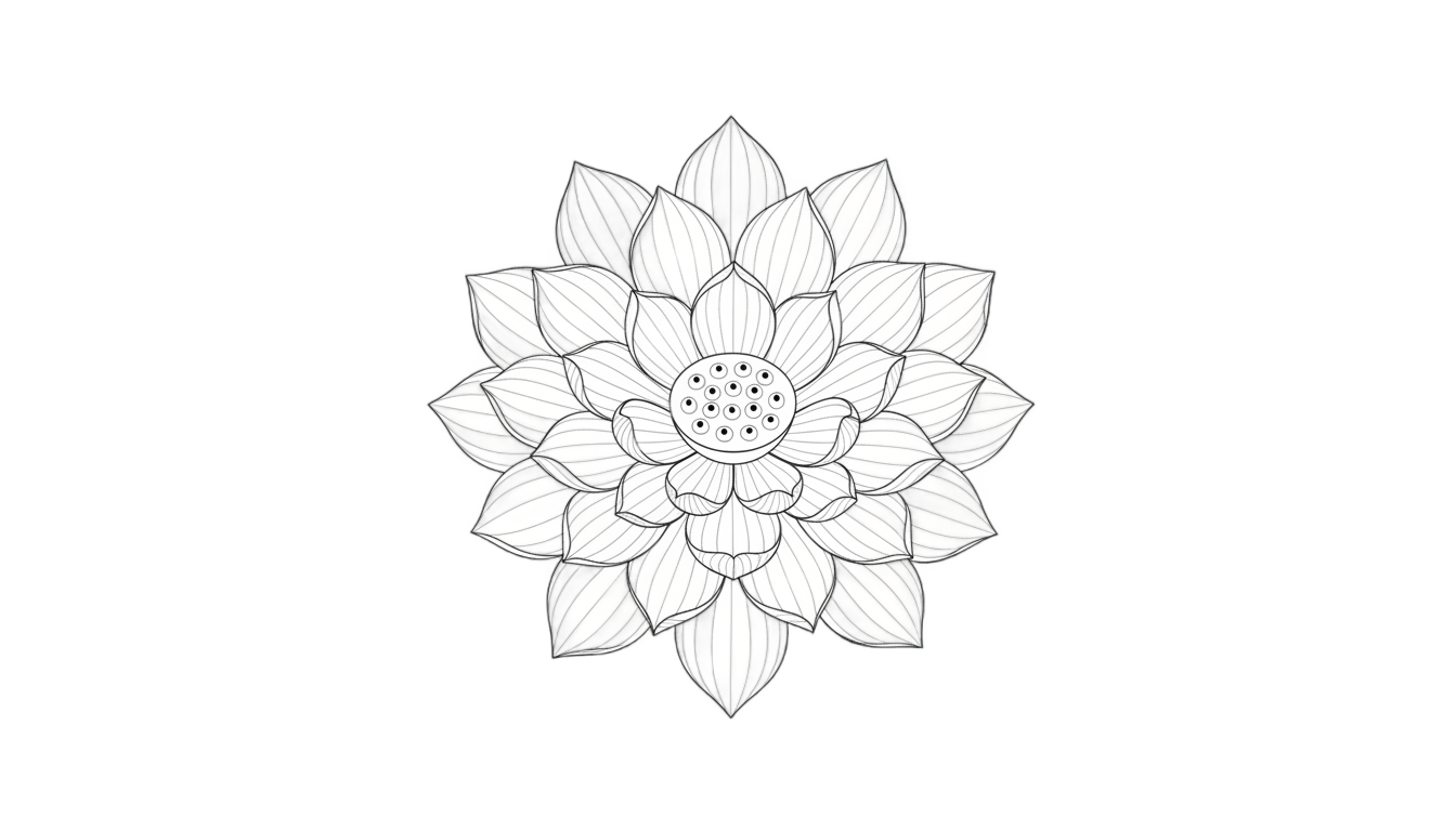 lotus flower outline png PNG transparent background