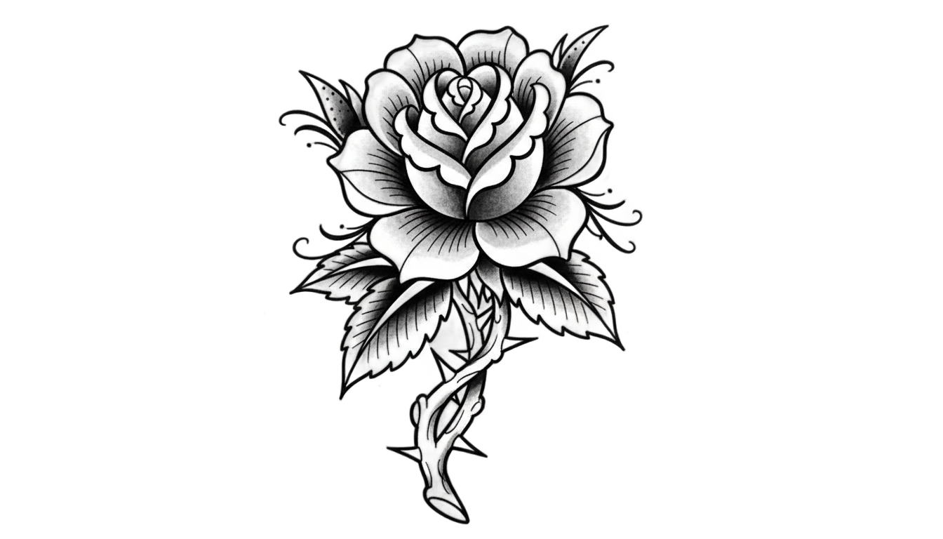 rose tattoo png PNG transparent background