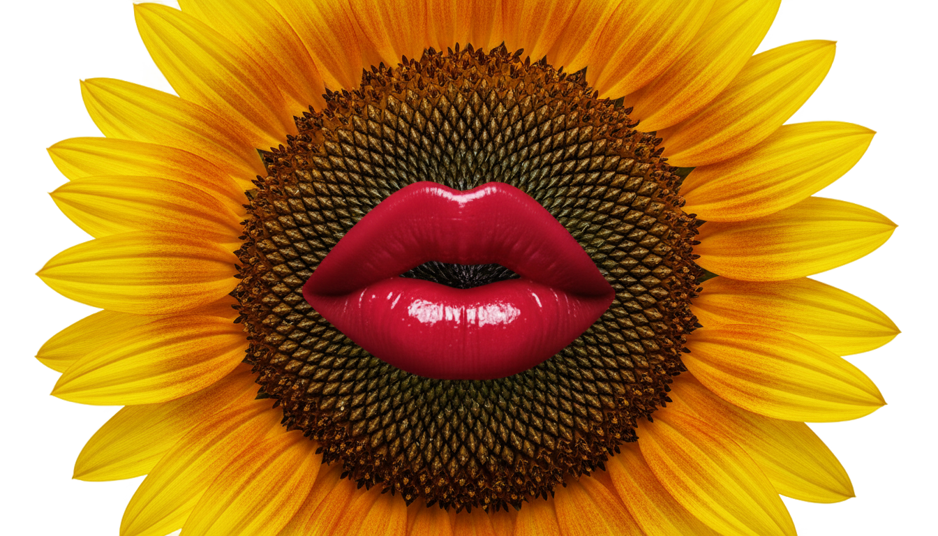 kiss png sunflower PNG transparent background