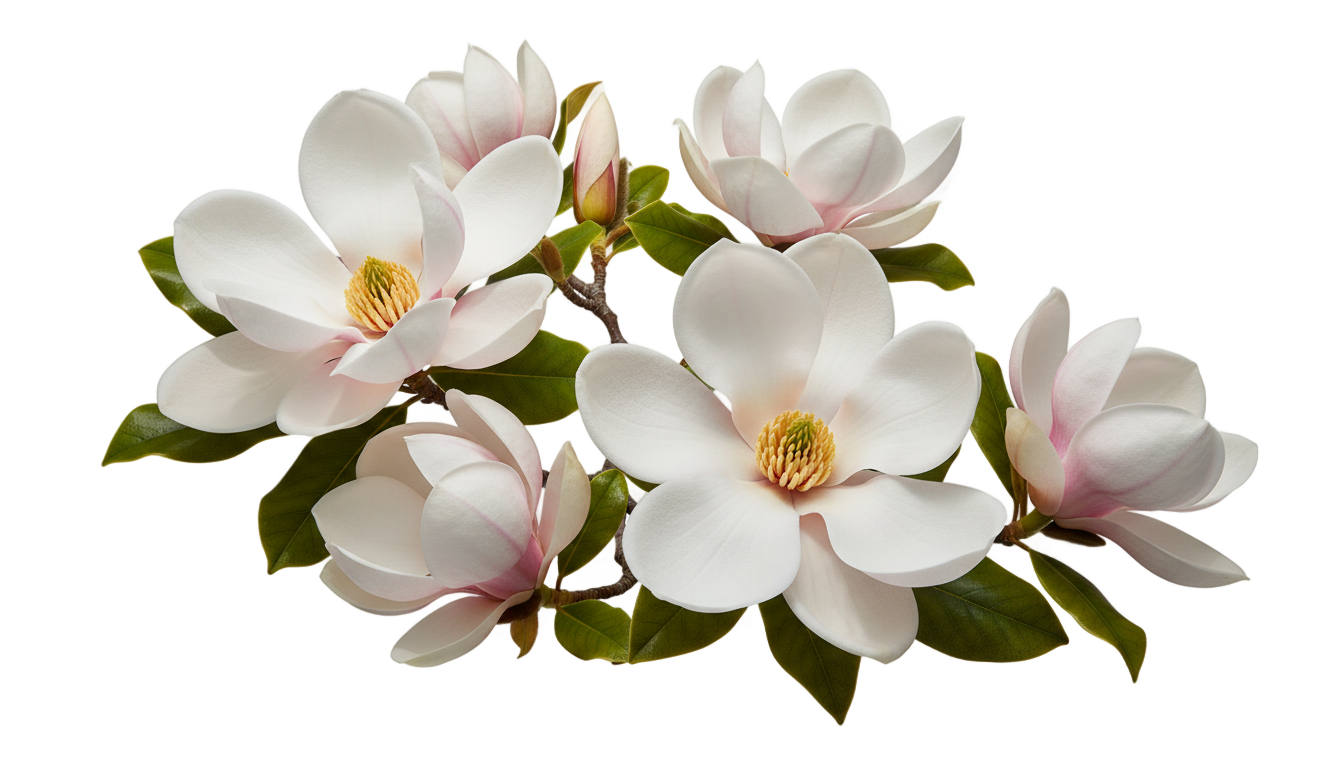 magnolia flowers png PNG transparent background