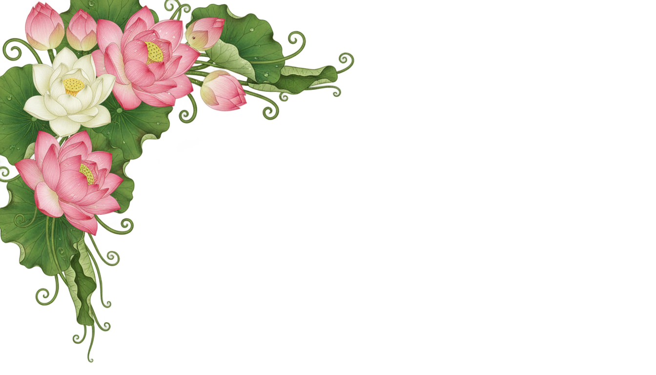 lotus flower border png PNG transparent background