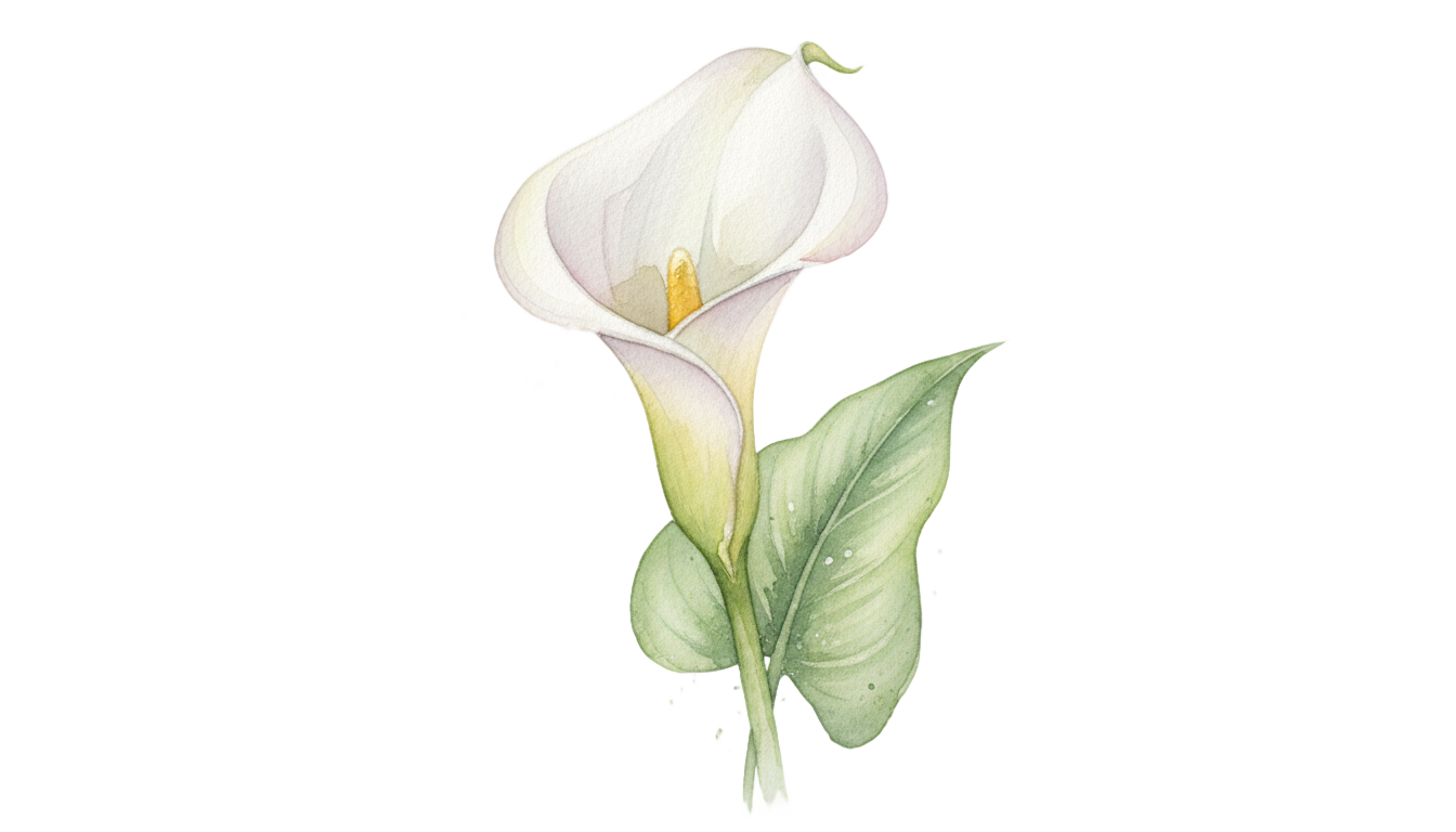 watercolor calla lily png PNG transparent background