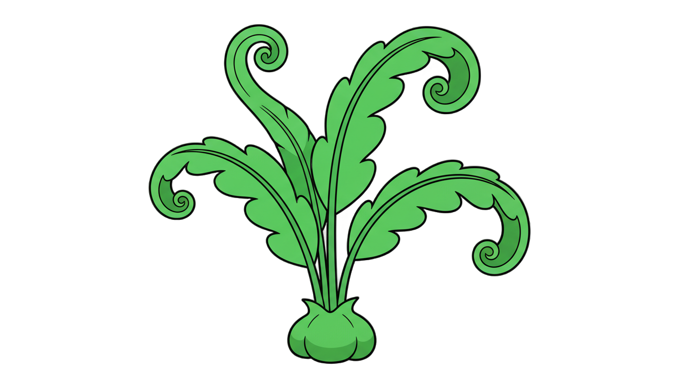 cartoon fern png PNG transparent background