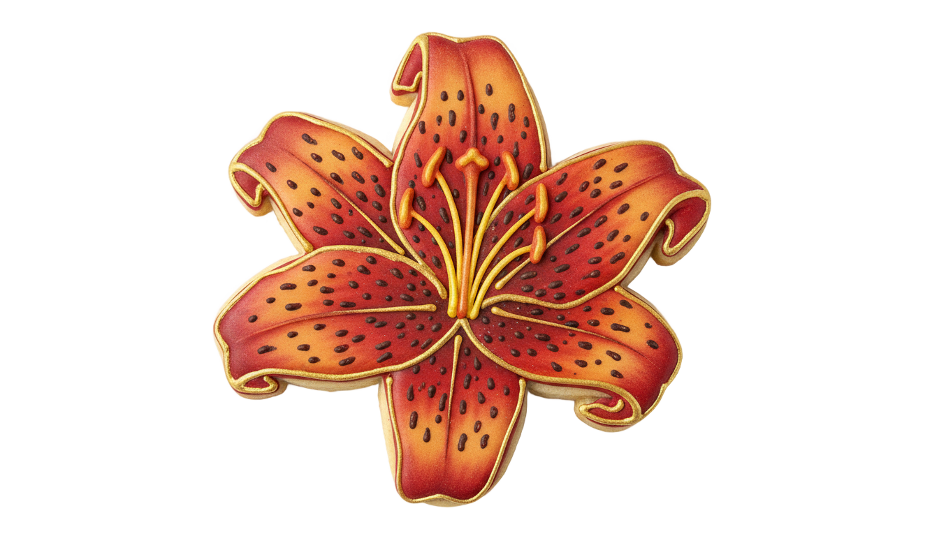 tiger lily cookie png PNG transparent background