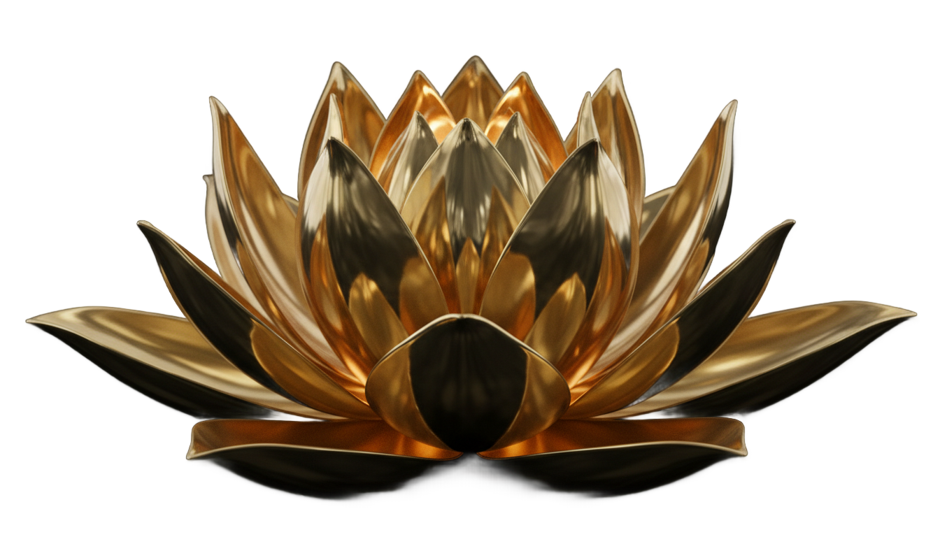 gold lotus png PNG transparent background