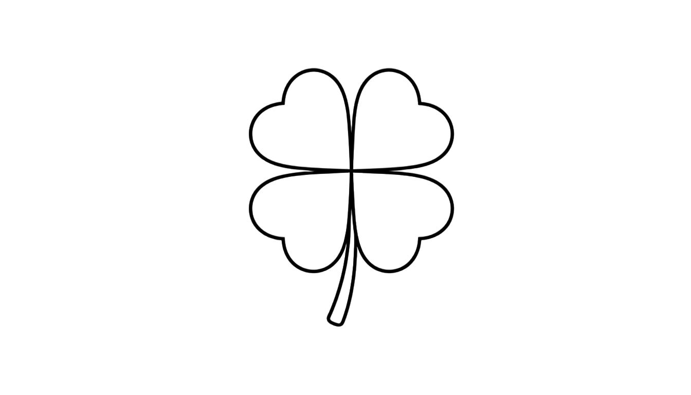 4 leaf clover outline png PNG transparent background