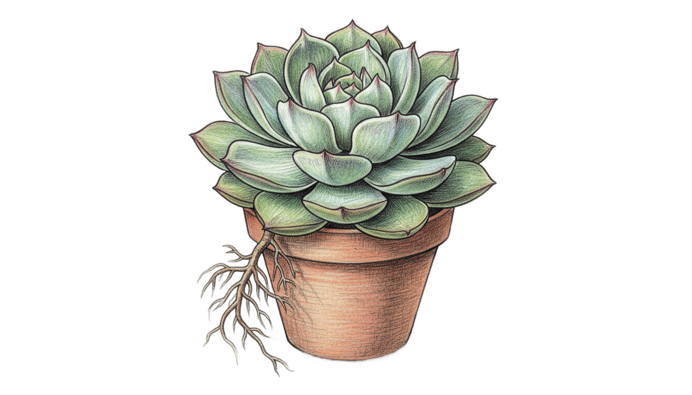 succulent drawing png PNG transparent background