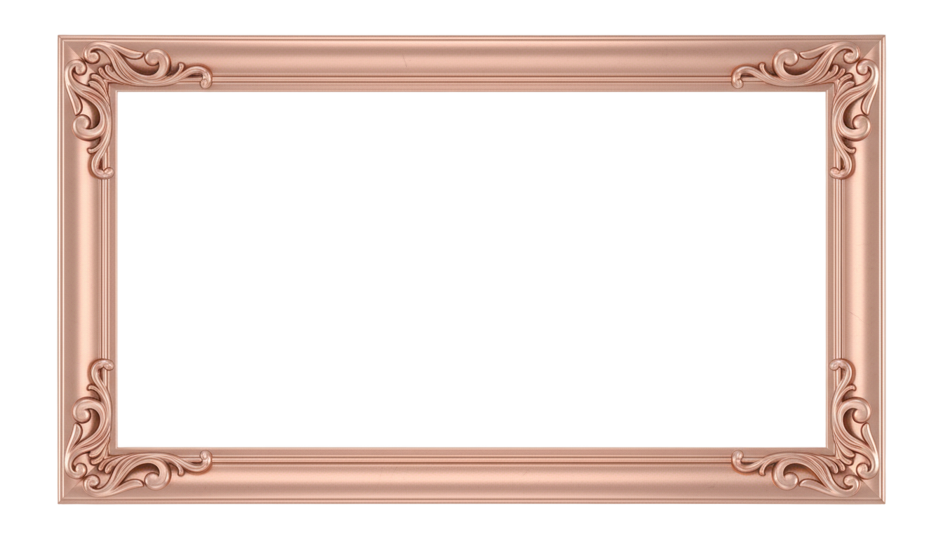 rose gold border png PNG transparent background